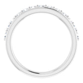 14K White 5/8 CTW Natural Diamond Anniversary Band